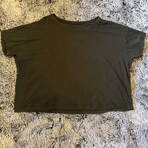 lululemon athletica Black Cropped Boxy Tee